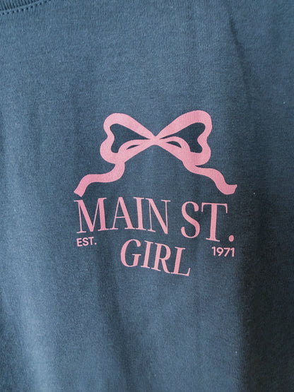 "Main St. Girl" T-Shirt Blue