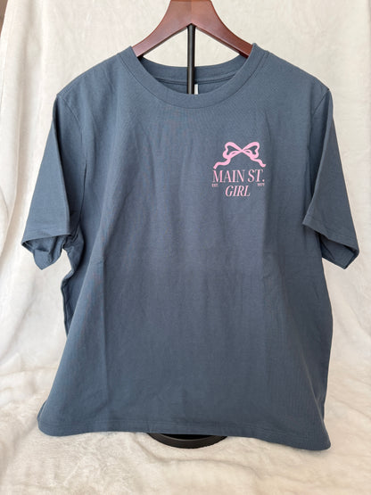 "Main St. Girl" T-Shirt Blue